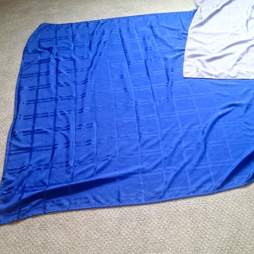 Two  satin tablecloths 52 inches by 50 inches.